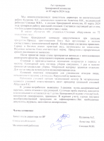 АКТ проверки столовой бракеражной комиссией март 2024